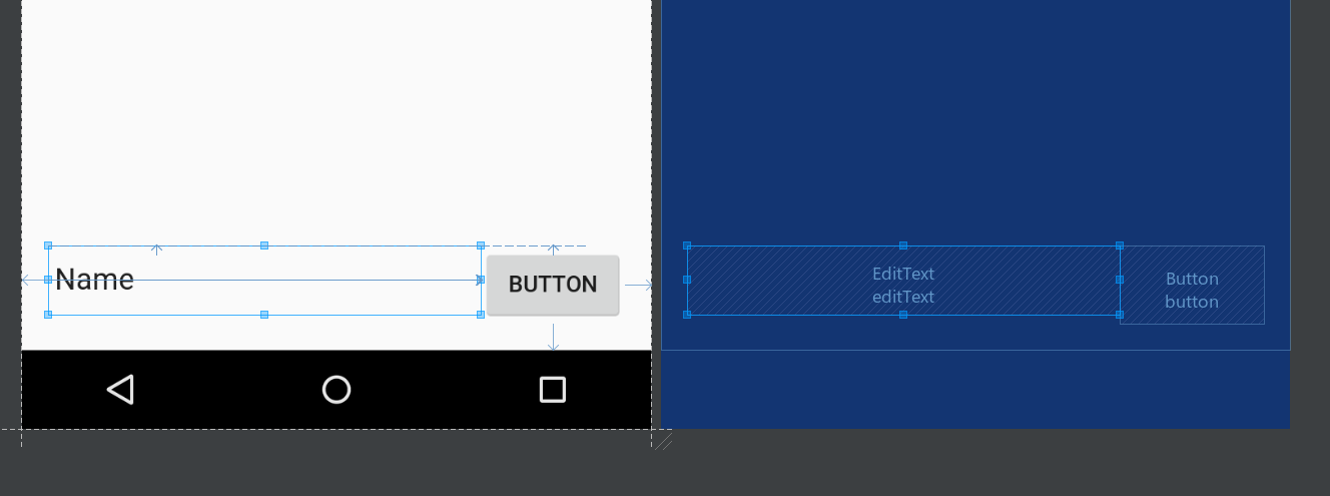 EditText inserted