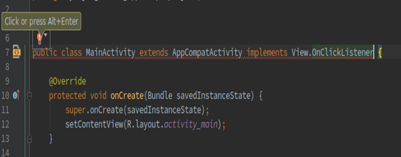 Implementing On Click Listener