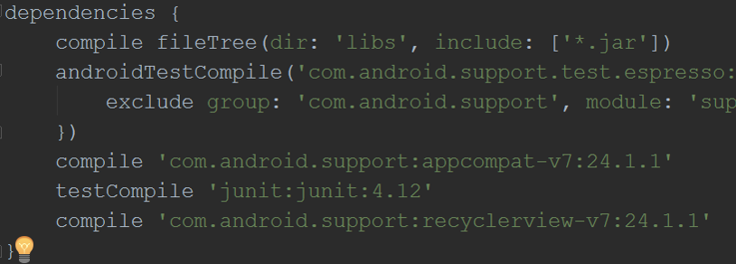 Taking a dependency on RecyclerView