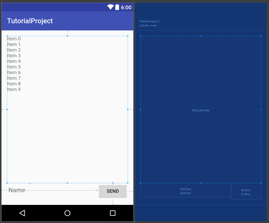 RecyclerView Filled